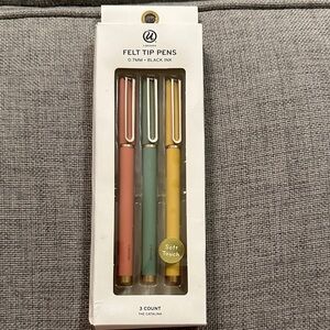 U Brands Felt Tip Pens - Pink, Green, Yellow